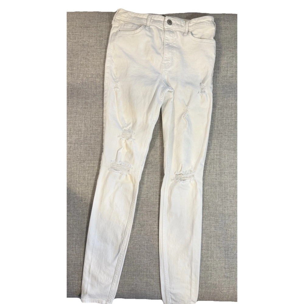 Hollister High Rise Super Skinny Jeans Women 3R White Stretch‎ Denim W26